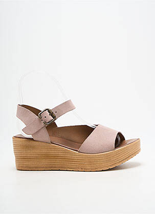 Sandales/nu pieds talon compensé talon de 4 à 6cm rose BUENO femme