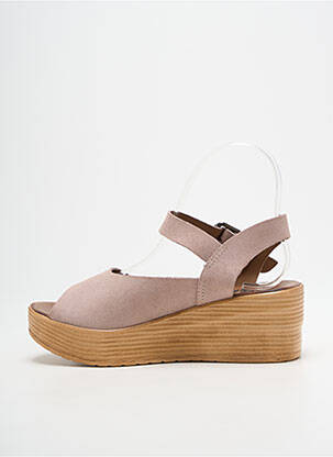 Sandales/nu pieds talon compensé talon de 4 à 6cm rose BUENO femme