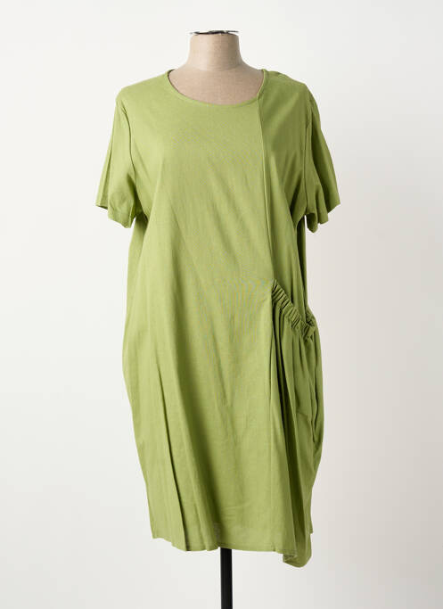 Robe mi-longue vert COULEURS DU TEMPS femme