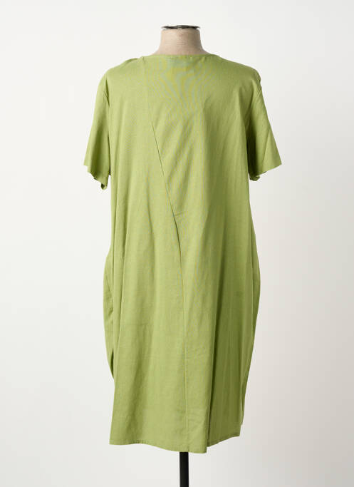 Robe mi-longue vert COULEURS DU TEMPS femme