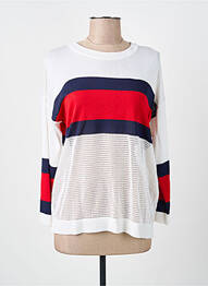 Pull col rond manches longues blanc MERI & ESCA femme