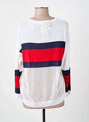 Pull coupe droite manches longues blanc MERI & ESCA femme
