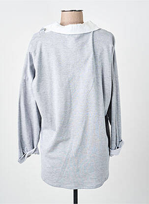 T-shirt manches longues manches longues gris COULEURS DU TEMPS femme