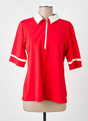 Polo stretch manches courtes rouge MERI & ESCA femme