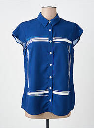 Chemisier manches courtes manches courtes bleu MERI & ESCA femme