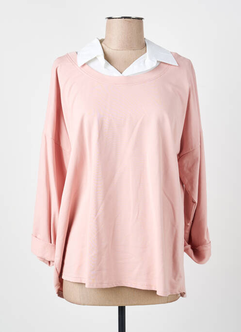 T-shirt rose COULEURS DU TEMPS femme