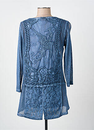 Gilet manches longues col rond bleu MERI & ESCA femme