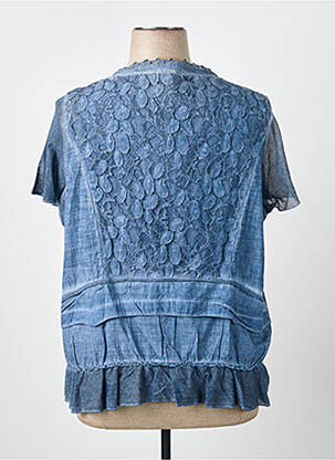 Chemisier manches courtes manches courtes bleu MERI & ESCA femme