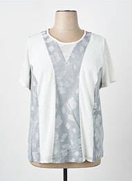 T-shirt imprimé fantaisie manches courtes blanc MERI & ESCA femme