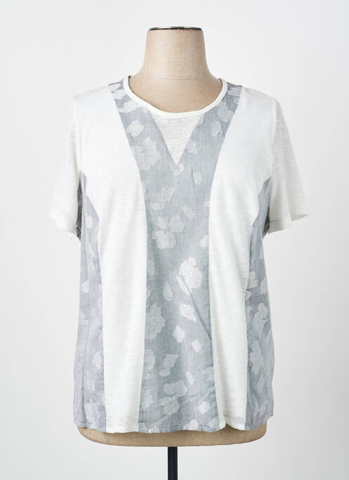 T-shirt imprimé fantaisie manches courtes blanc MERI & ESCA femme