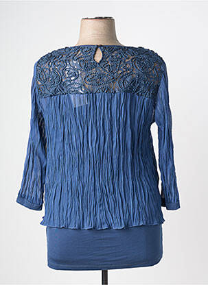 Top coupe cintrée manches 3/4 bleu MERI & ESCA femme