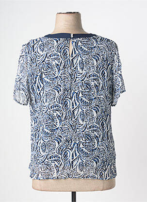 Top imprimé fantaisie manches courtes bleu GUY DUBOUIS femme