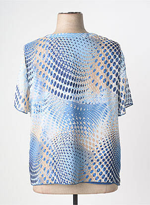 Top imprimé fantaisie manches courtes bleu FRANCE RIVOIRE femme
