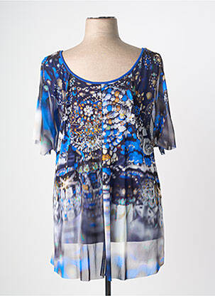 Top imprimé fantaisie manches courtes bleu MERI & ESCA femme