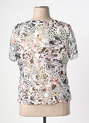 Top col carré manches courtes rose FRANCE RIVOIRE femme