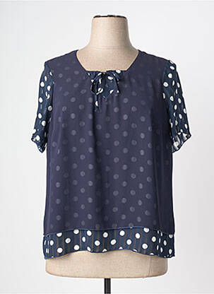 Top manches courtes manches courtes bleu GUY DUBOUIS femme