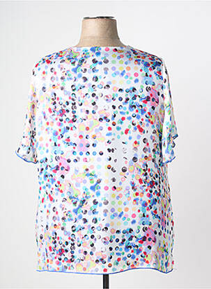 Top manches courtes manches courtes bleu FRANCE RIVOIRE femme