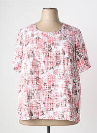 Top stretch manches courtes rose GUY DUBOUIS femme