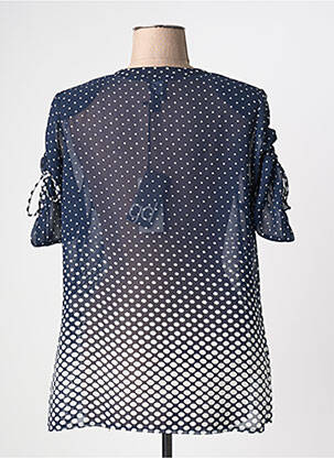 Chemisier coupe cintrée manches 3/4 bleu GUY DUBOUIS femme