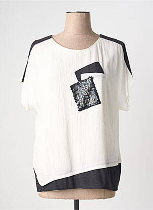 Top manches courtes manches courtes blanc MERI & ESCA femme