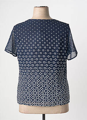 Chemisier coupe fluide manches courtes bleu GUY DUBOUIS femme