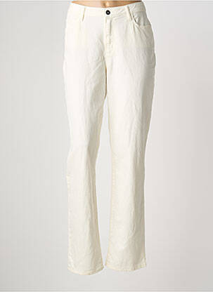 Pantalon slim stretch taille normale beige GUY DUBOUIS femme
