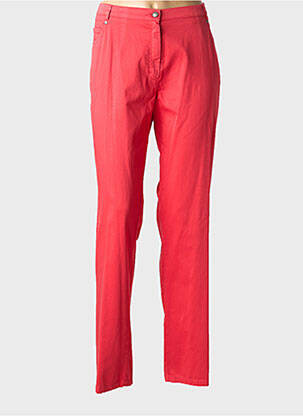 Pantalon slim stretch taille normale rouge IMPULSION femme