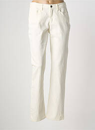 Pantalon droit stretch taille normale beige GUY DUBOUIS femme