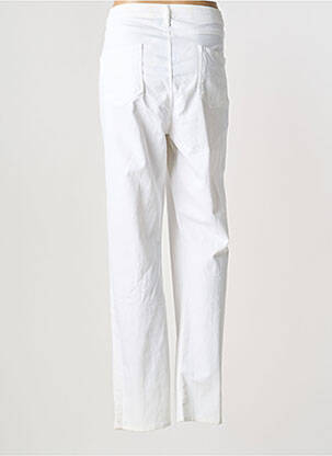 Pantalon droit stretch taille normale blanc LISA CHESNAY femme