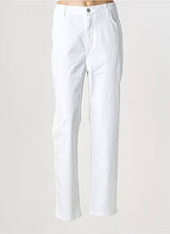 Pantalon droit stretch taille normale blanc FRED SABATIER femme