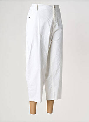 Pantacourt stretch taille normale blanc FRED SABATIER femme