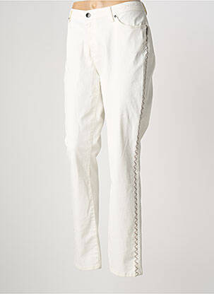 Pantalon droit stretch taille normale blanc MERI & ESCA femme