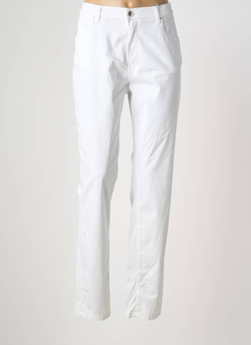 Jeans coupe droite stretch taille normale blanc GUY DUBOUIS femme