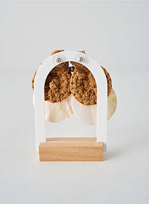 Boucles d’oreilles ornement elément métal beige MI MARIA MORENA femme