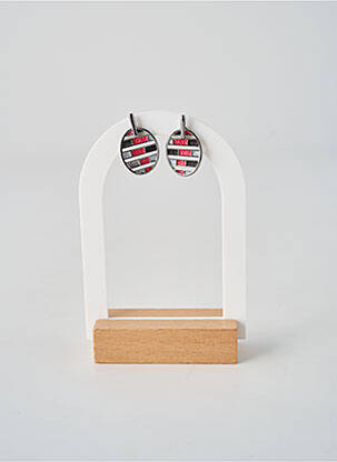 Boucles d’oreilles matériaux plaqué argent gris ALEX ARTE femme