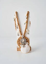 Collier ornement breloque / pampille marron MI MARIA MORENA femme