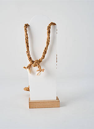 Collier ornement breloque / pampille marron MI MARIA MORENA femme
