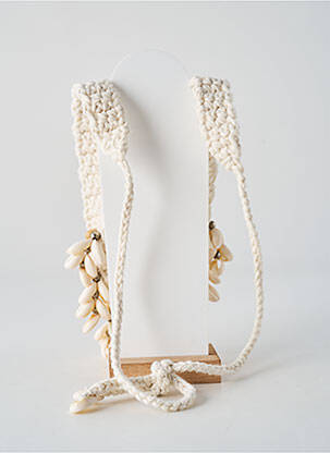 Collier ornement breloque / pampille blanc MI MARIA MORENA femme