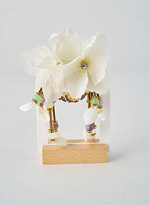 Boucles d’oreilles matériaux plaqué or blanc MI MARIA MORENA femme