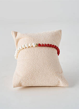 Bracelet fermeture elastique rouge ELUE PAR NOUS femme
