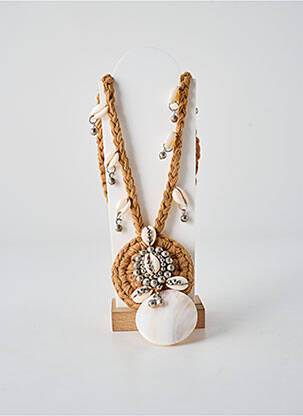 Collier ornement breloque / pampille marron MI MARIA MORENA femme