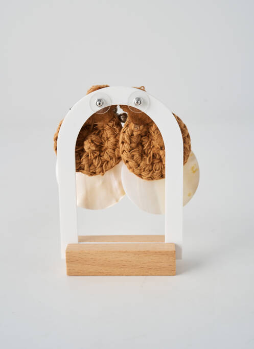 Boucles d’oreilles beige MI MARIA MORENA femme