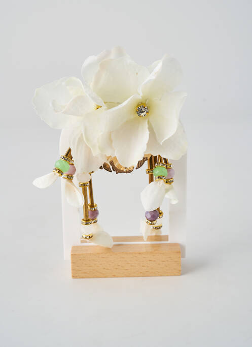 Boucles d’oreilles matériaux plaqué or blanc MI MARIA MORENA femme