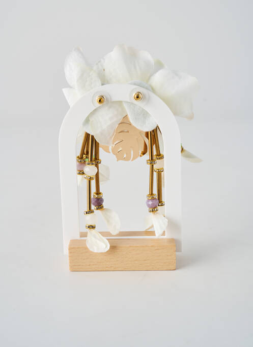 Boucles d’oreilles matériaux plaqué or blanc MI MARIA MORENA femme