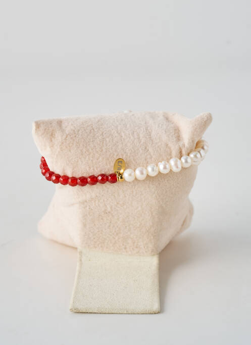 Bracelet fermeture elastique rouge ELUE PAR NOUS femme