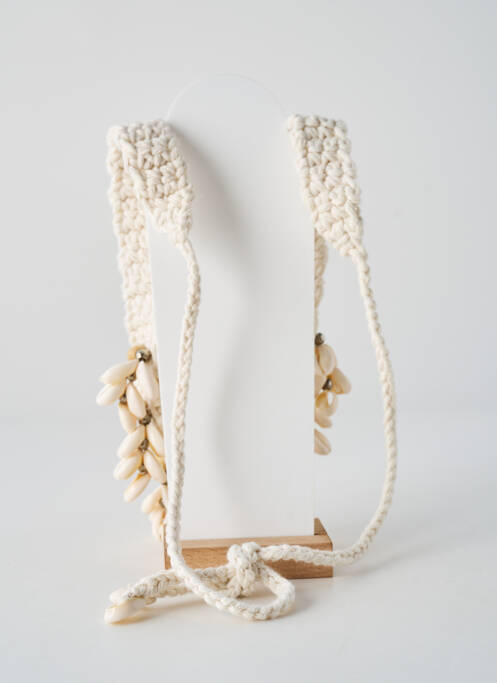 Collier ornement breloque / pampille blanc MI MARIA MORENA femme