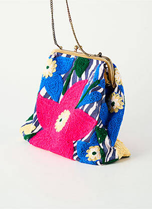 Sac bandoulière forme bourse bleu XIWIKJ femme