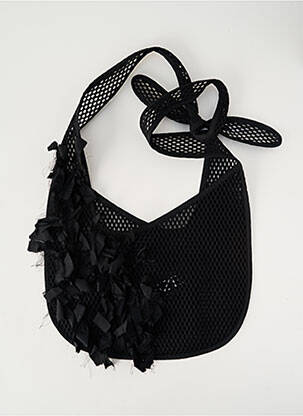 Sac coutures renforcées forme plage noir BIZE femme