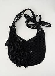 Sac bandoulière forme plage noir BIZE femme