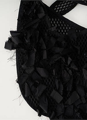 Sac bandoulière forme plage noir BIZE femme